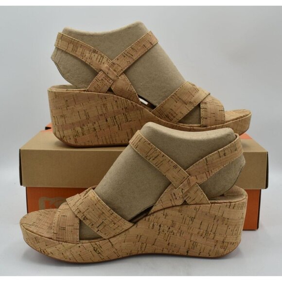 Korks Womens Size 11 Denica II Natural Cork Wedge Sandals Shoes - Picture 11 of 13